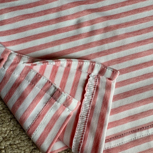 Stitch Damon Polo short sleeve golf shirt pink white stripe M/L - Picture 12 of 15